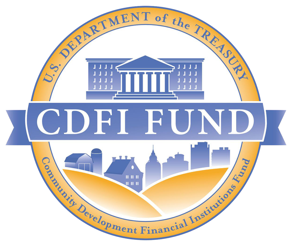 Blue and gold CDFI fund logo