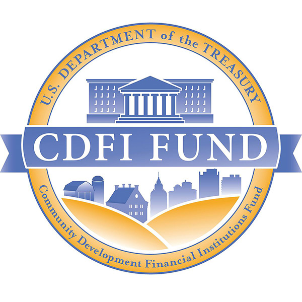 Blue and gold CDFI fund logo