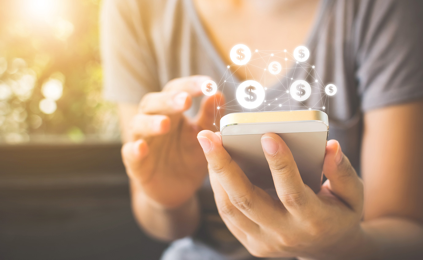 Mobile Banking App on phone