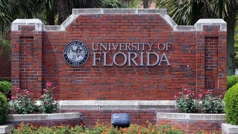 University of Florida red brick sign