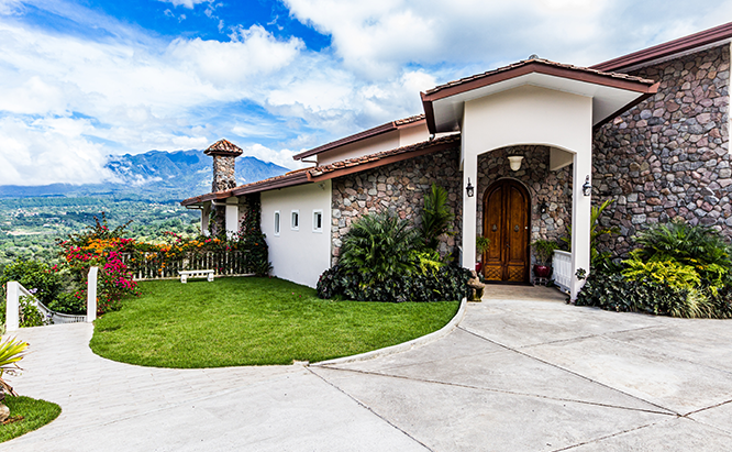 the front of a house